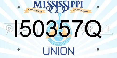 I50357Q Mississippi License Plate