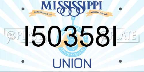 I50358I Mississippi License Plate
