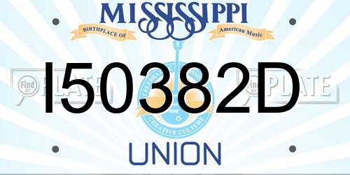 I50382D Mississippi License Plate