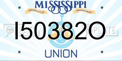 I50382O Mississippi License Plate