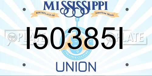 I50385I Mississippi License Plate