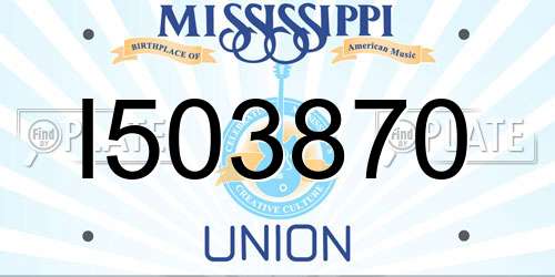 I503870 Mississippi License Plate