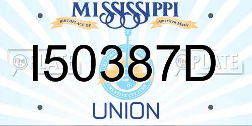 I50387D Mississippi License Plate