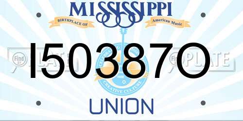 I50387O Mississippi License Plate