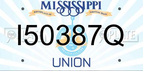 I50387Q Mississippi License Plate