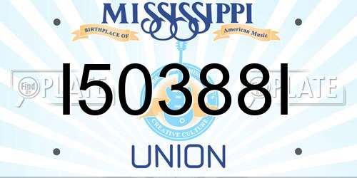 I50388I Mississippi License Plate