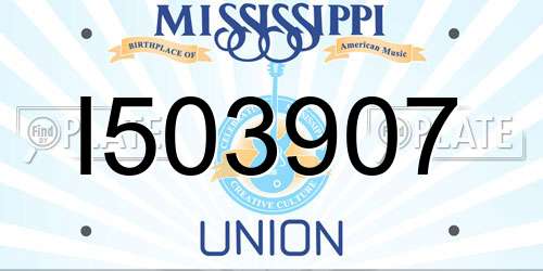 I503907 Mississippi License Plate