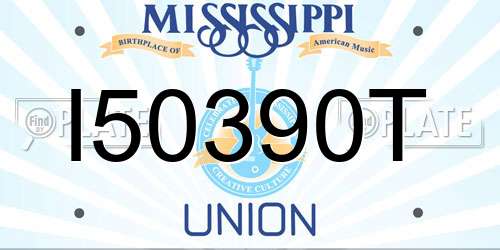 I50390T Mississippi License Plate