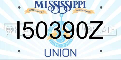 I50390Z Mississippi License Plate