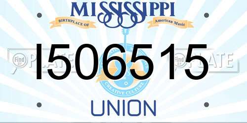 I506515 Mississippi License Plate