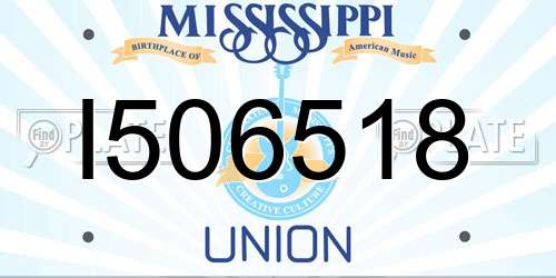 I506518 Mississippi License Plate