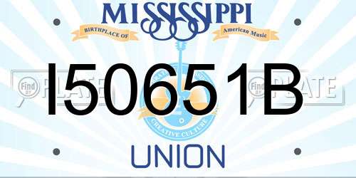 I50651B Mississippi License Plate