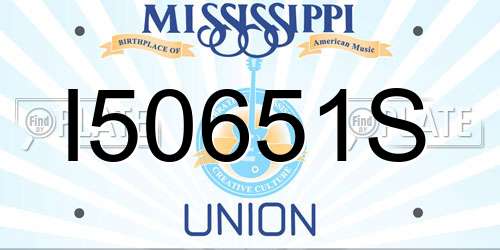I50651S Mississippi License Plate