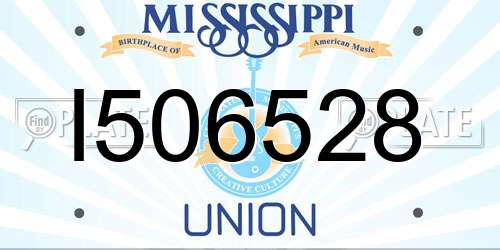 I506528 Mississippi License Plate