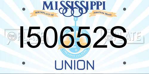 I50652S Mississippi License Plate
