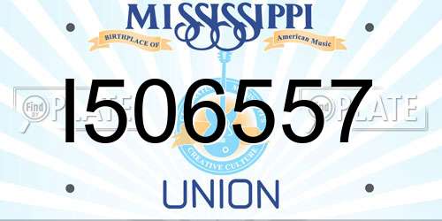 I506557 Mississippi License Plate