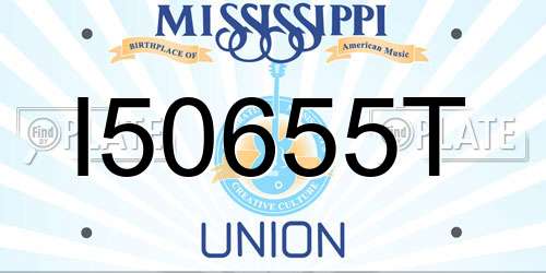 I50655T Mississippi License Plate