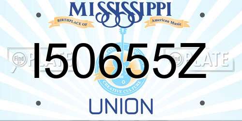 I50655Z Mississippi License Plate