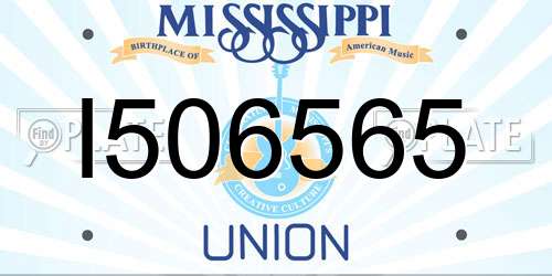 I506565 Mississippi License Plate