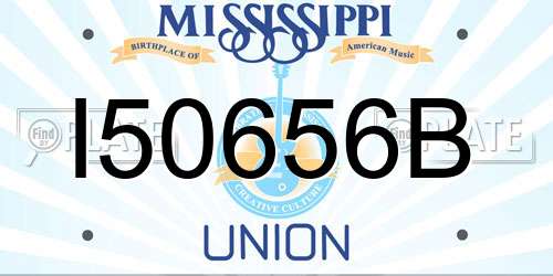 I50656B Mississippi License Plate