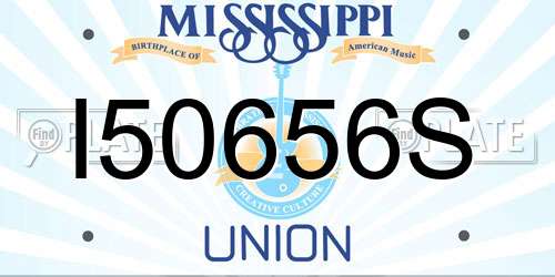 I50656S Mississippi License Plate