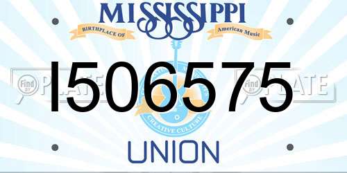 I506575 Mississippi License Plate