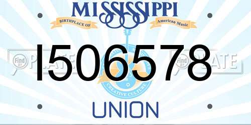I506578 Mississippi License Plate