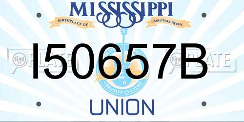 I50657B Mississippi License Plate