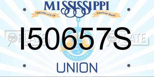 I50657S Mississippi License Plate