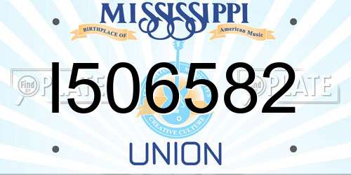 I506582 Mississippi License Plate
