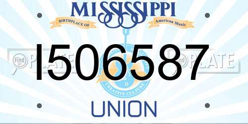 I506587 Mississippi License Plate