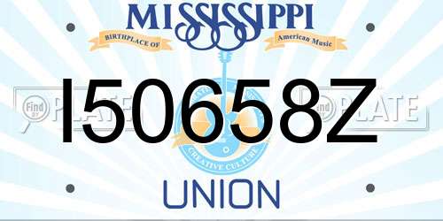 I50658Z Mississippi License Plate