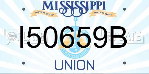 I50659B Mississippi License Plate