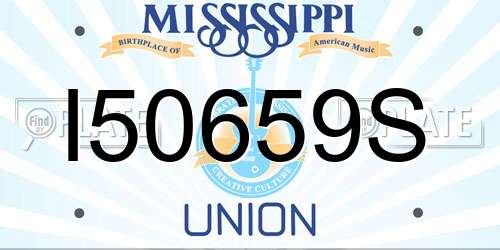 I50659S Mississippi License Plate