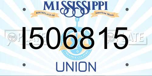 I506815 Mississippi License Plate