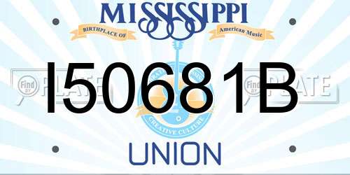 I50681B Mississippi License Plate