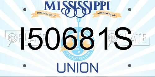 I50681S Mississippi License Plate