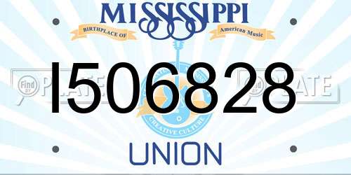 I506828 Mississippi License Plate