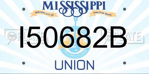 I50682B Mississippi License Plate