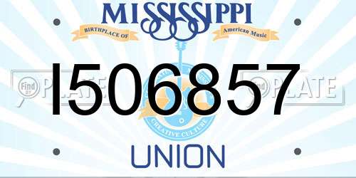 I506857 Mississippi License Plate