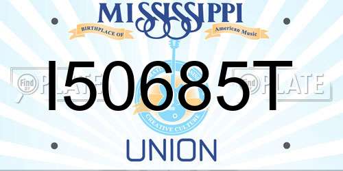 I50685T Mississippi License Plate