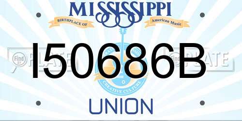 I50686B Mississippi License Plate