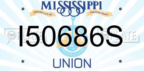 I50686S Mississippi License Plate
