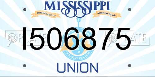 I506875 Mississippi License Plate