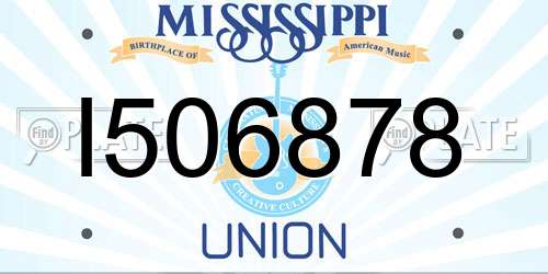 I506878 Mississippi License Plate