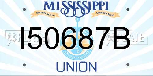 I50687B Mississippi License Plate