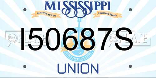 I50687S Mississippi License Plate