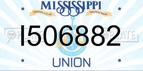 I506882 Mississippi License Plate