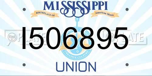 I506895 Mississippi License Plate