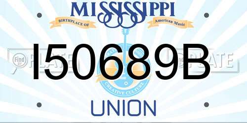 I50689B Mississippi License Plate